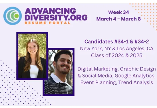 Maximilian from NYU and Natalie from Loyola Marymount University are Eager to Join Your Team - March 4, 2024