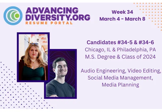 Sam from DePaul University and Avery from Temple University are Eager to Join Your Team - March 8, 2024